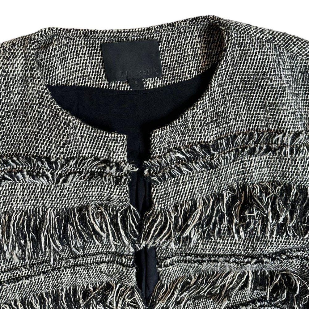Intermix Fringe Layer Coat Jacket - Size Small - Picture 3 of 5